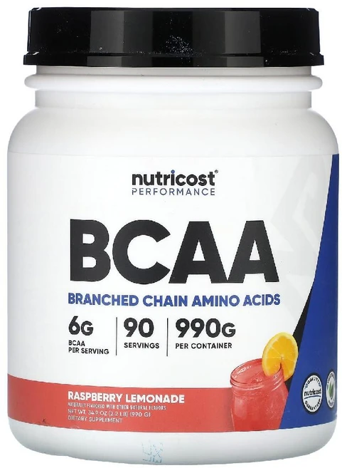 뉴트리코스트 BCAA 파우더 라즈베리 레모네이드 918g 1개 1서빙 10.20g 918g 90회분 BCAA Powder, 990g - 쿠팡