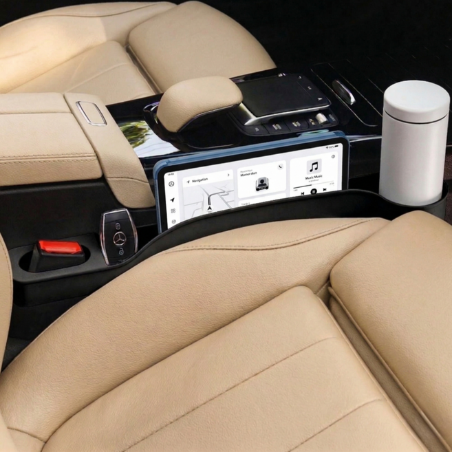 픽센트 컵홀더 틈새차단 차량용 틈새 수납함, 블랙, 2개