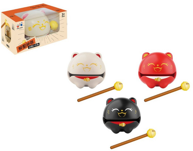 解壓神器 功德小木魚 招財貓 玩具 (混色), 1個