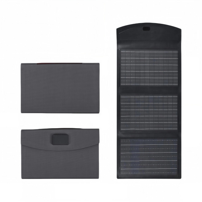 三折疊太陽能軟板 30W 便攜式太陽能充電板, 黑, 30W太陽能軟板