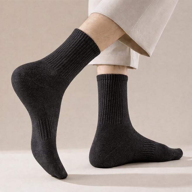 일회용 양말 - 남녀공용 무지 중목 10켤레