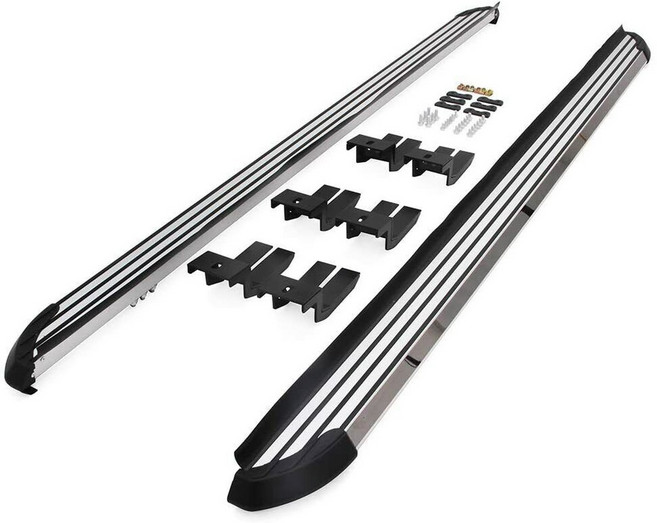 스텝 도어 페달 보드 바에 러닝 익스플로러 포드 사이드 너프, 은