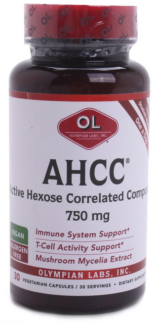 OLYMPIAN LABS AHCC素食保健膠囊 750mg, 30顆, 1罐