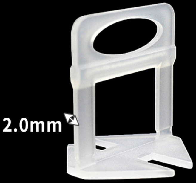 홈데코레 타일 평탄클립 수평작업 타일공구, 2.0mm 타일평탄클립(100개입), 1개