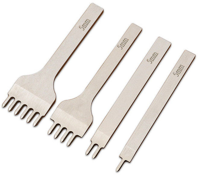 MoNo726 그리프 가죽 펀칭기 다이아몬드 치즐 4종 세트 31IHRG0368, 5mm 세트, 1세트