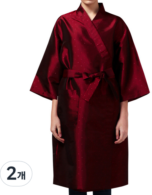 헤어베스트 자카드로우 가운 HBSP001, 와인, 2개