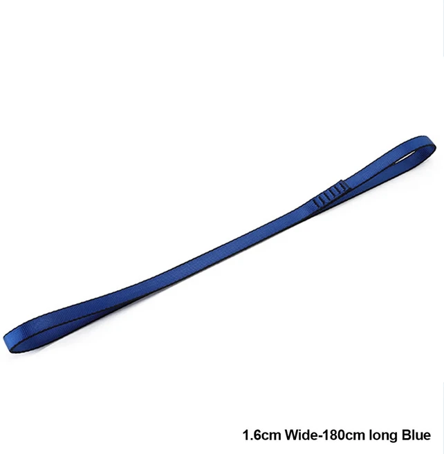 카리비너 캠핑 다용도 고리 알루미늄 스냅 훅 키링 XINDA 22KN 전문 야외 암벽 등반 장비 슬링 벨트 보호 용품 고강도 웨어러블, 05 blue 180cm