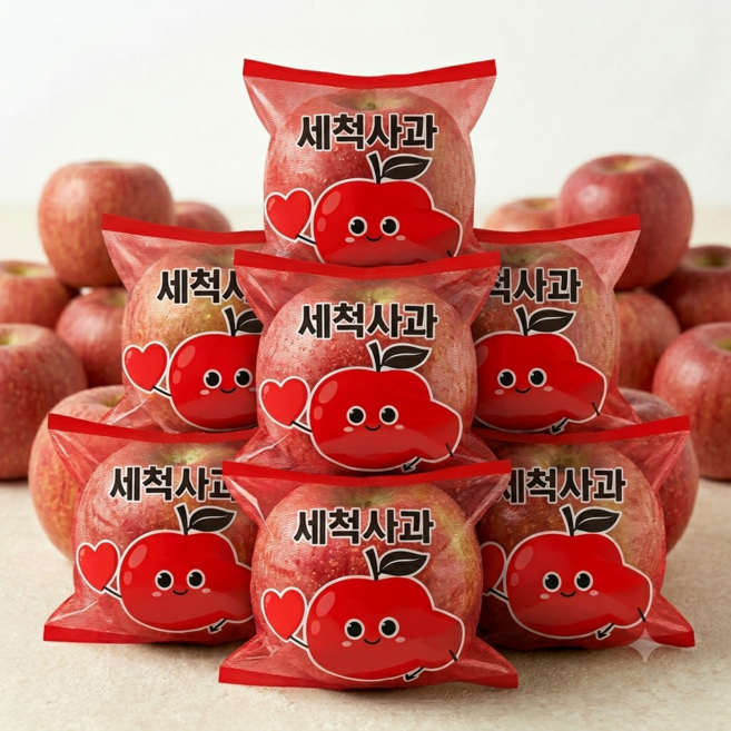 안심세척 껍질째먹는 세척사과 고당도선별 꿀사과, 1박스, 5kg