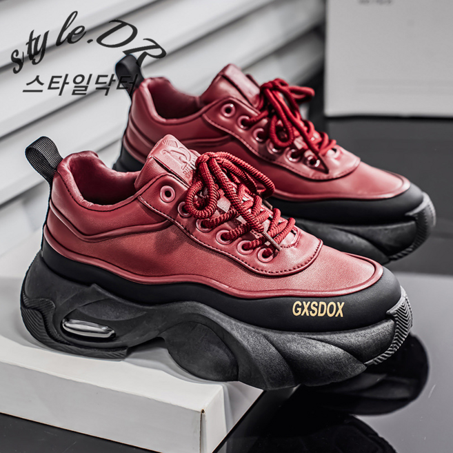 스타일닥터 남성 신발 캐주얼화 등산화 러닝화 두꺼운 바닥 키높이 가죽 봄가을 시즌