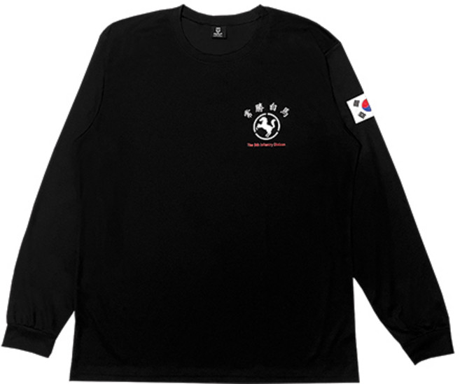 [국산] 9사단 백마 긴팔 티셔츠 ROKA 로카긴팔티 기능성 긴팔티 말티셔츠 백마티 군인