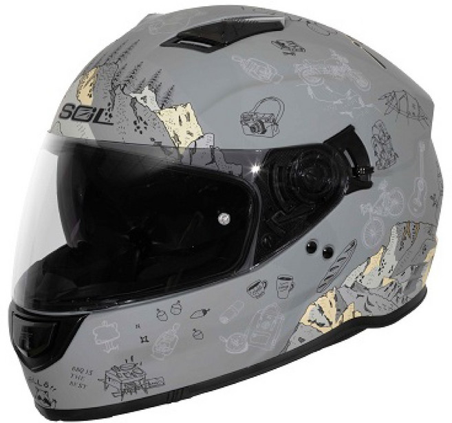 SOL SF-7 探險者 全罩式安全帽, 消光灰黃