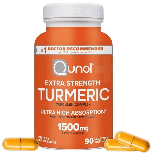 Qunol Turmeric Curcumin High Absorption 큐놀 엑스트라 스트렝스 울금 강황 콤플렉스 초강력흡수 1500mg 건강보조식품 커큐민 영양제 90정, 1개 - 쿠팡