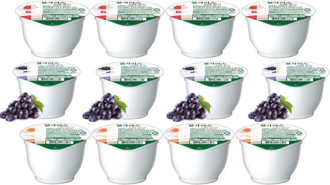 남양 떠먹는 불가리스 딸기4개 포도4개 복숭아4개 85g 총12개