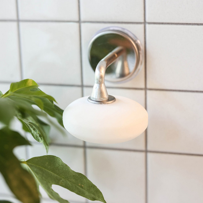 더패브 덜튼 공중부양 스텐 자석 비누 홀더 거치대, 1개, 실버