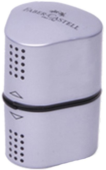 파버카스텔 2001 삼각 연필깎이 그립 183800, 실버, 1개