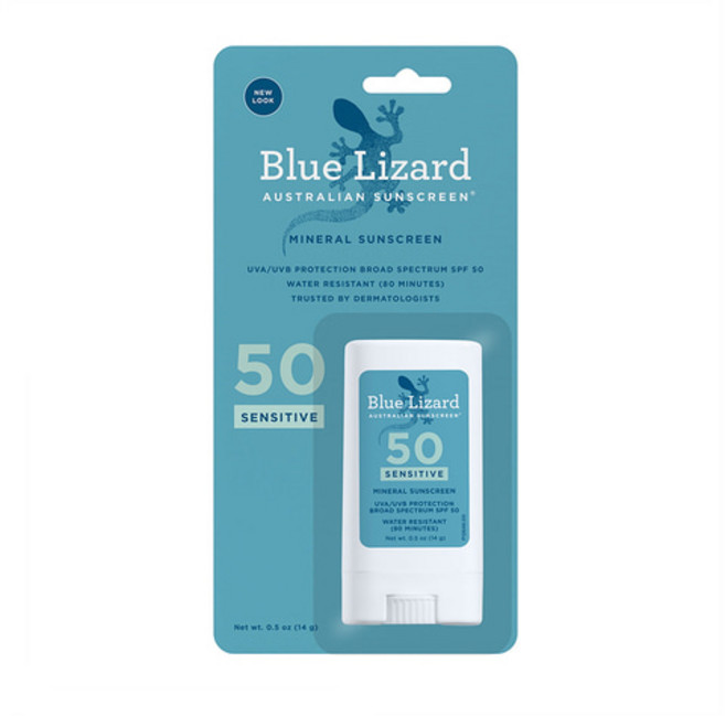 Blue Lizard 센서티브 SPF50 미네랄 선스크린 스틱 브로드 스펙트럼 14g 2개