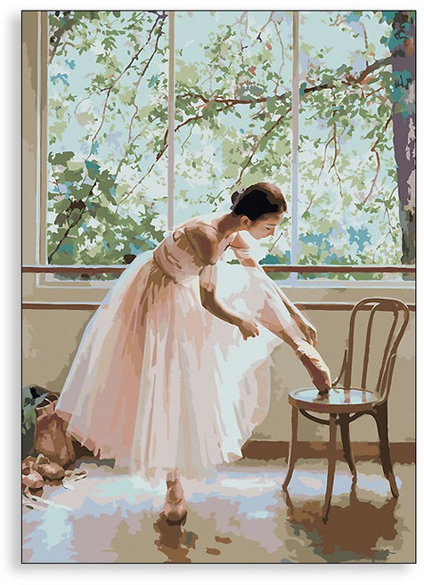 대형 캔버스 페인팅 유화그리기세트 명화그리기 그림따라그리기 발레 색칠 아크릴화 70x100, 50x70, 1개