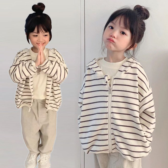 [앙디] F점퍼 라인후드집업 (FE059)_(아동복 아동옷 유아복 여아 남아 후드점퍼 남아용 공용 봄 가을 외투 단가라 간절기)