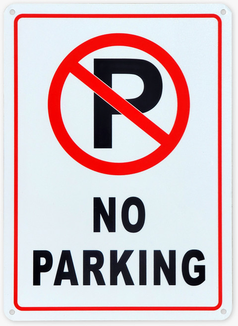 KB5010 주차금지 벽면 부착 표지판 안내판 스티커 알루미늄 반사지 3M 스카치 250x180