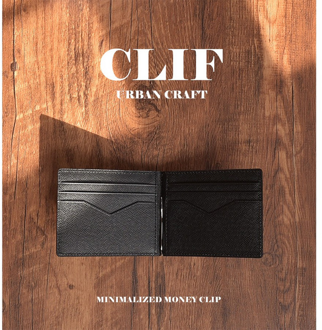 남자 머니클립 소가죽 지갑 선물 반지갑 슬림 수제