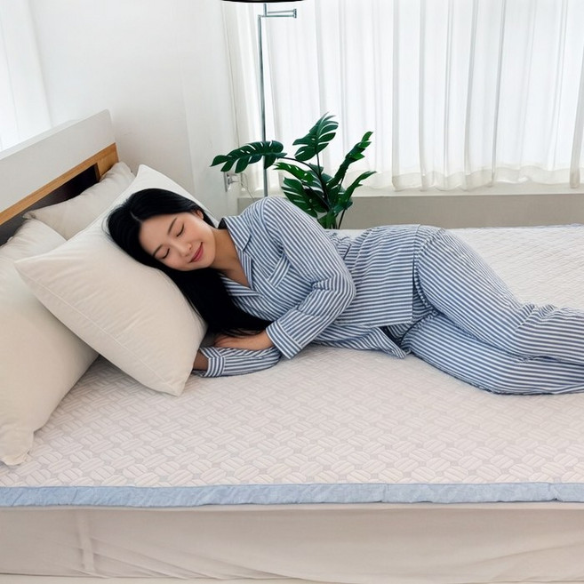 아이스 쿨링 냉감 침대 패드 바디필로우 시원한 여름, 쿨매트, 냉감패드_스퀘어 블루