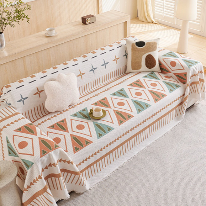 1-5인용 나우든 사계절 보헤미안 쇼파 커버 패드 빈티지 인테리어 블랭킷, 1개, B패턴