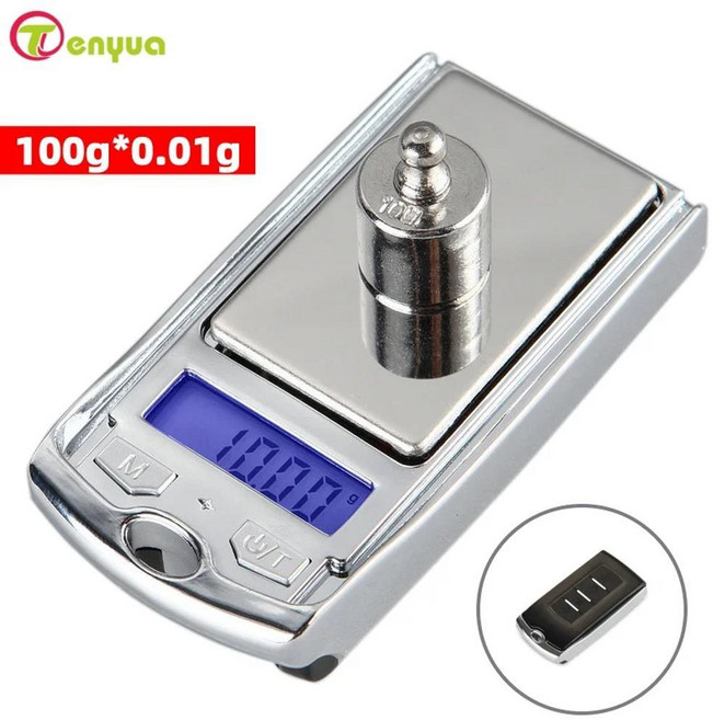미니 전자 디지털 포켓 저울 쥬얼리 골드 가중치 자동차 키로 그램 무게, 1개