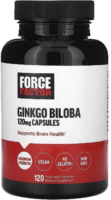 포스팩터 은행나무 추출물 징코빌로바 120mg 120베지캡슐, Force Factor 징코 빌로바 120mg 베지 캡, 1개, 120정 - 쿠팡