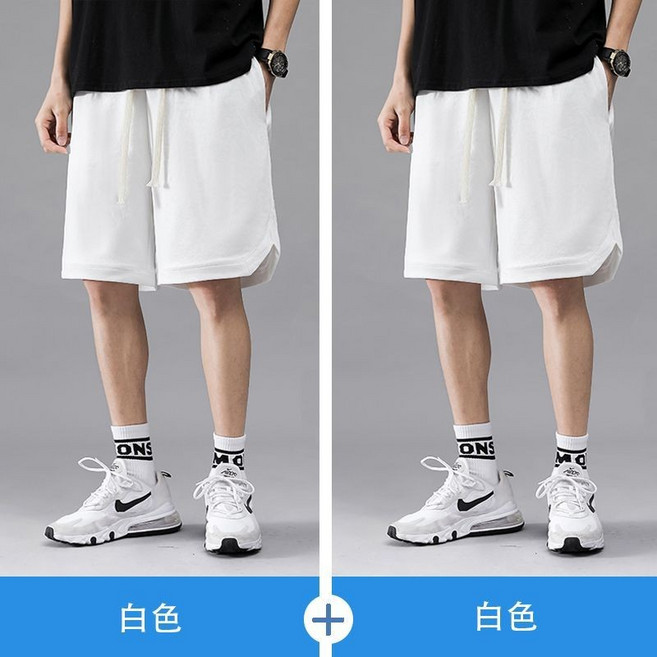 男款休閒五分褲 寬鬆微彈力 灰色夏季薄款短褲