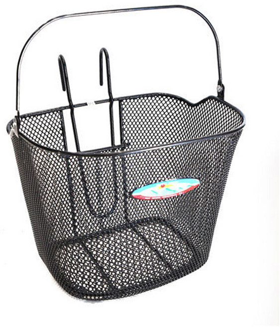 탑모아 자전거 바구니 전면걸이식바구니 블랙 중형, 1개, 블랙(중형)