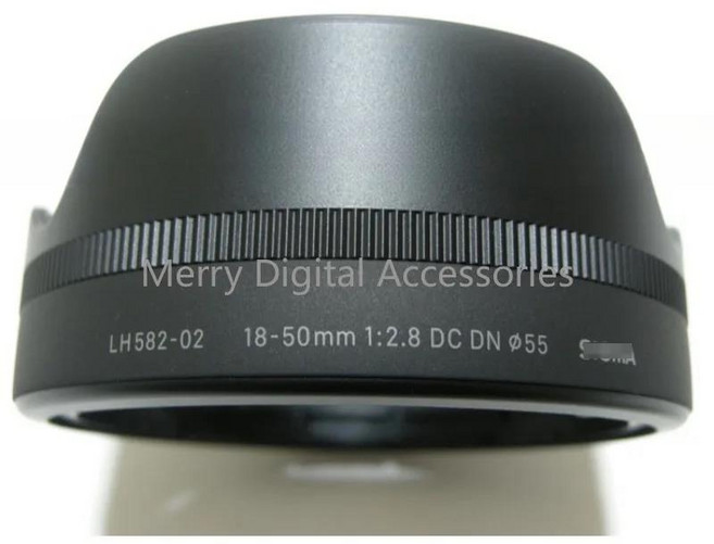 프론트 렌즈 후드 LH582-02 SIGMA 18-50mm F2.8 DC DN (55mm) 렌즈용, 1개