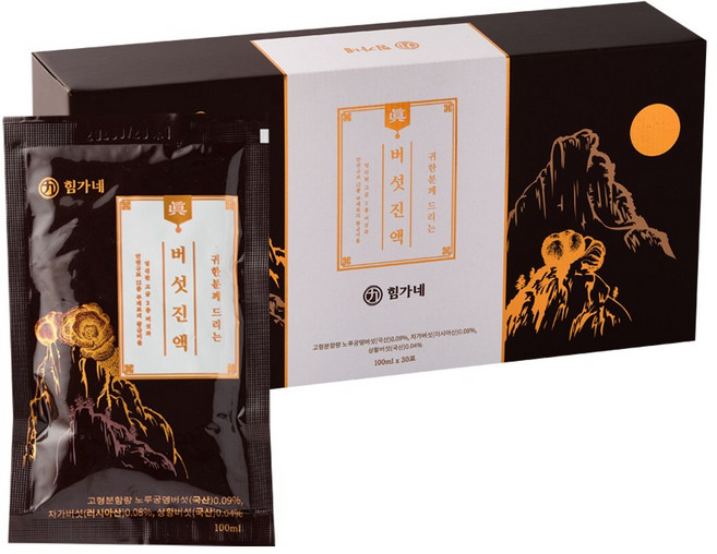 힘가네 차가버섯차 상황버섯차 노루궁뎅이 진액 암 흑 극복, 30개, 100ml