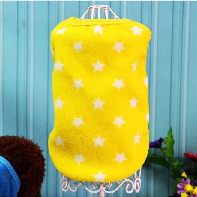 편한 강아지옷 민소매 애견의류 강아지옷, 1개, 노랑 별