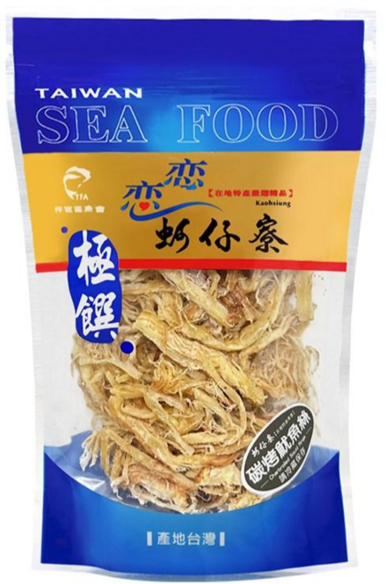 戀戀蚵仔寮 碳烤魷魚絲 炭火香濃 香濃海味, 1個, 正常品