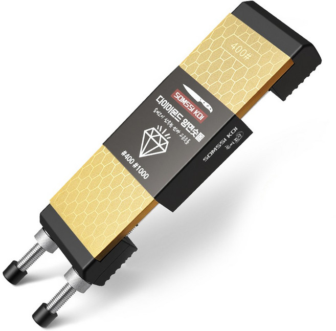 솜씨코이 다이아몬드 양면 숫돌 400방 1000방 칼갈이 받침대 세트, 1개