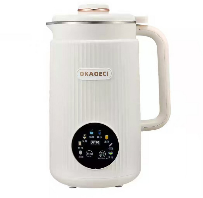 OKAOECI 全自動多功能豆漿機 乾豆免泡 免過濾 輔食/果汁/米糊機, 1.6L