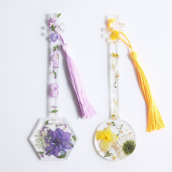 프레스코21 레진 공예 실리콘 몰드 책갈피 북마크 기타모양, 육각형