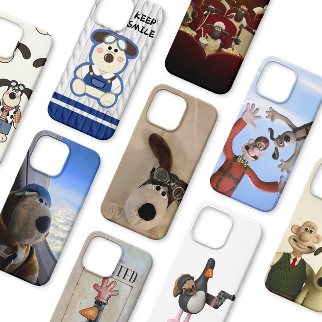 신비키즈폰2 춘식이폰 X커버5 월레스와그로밋 하드케이스 귀여운강아지