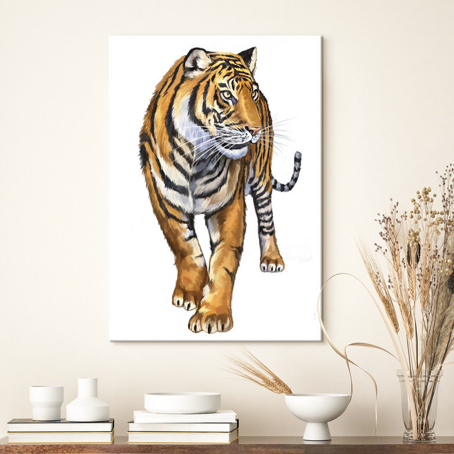 집안지켜주는 수호신 호랑이 황호 백호 인테리어 캔버스 액자 [더아트컴퍼니 액운방지 수맥차단 사업운 돈들어오는 그림], 16. 운수대통 맹호도