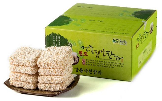 강릉사천한과 찹쌀과줄, 2kg, 1개