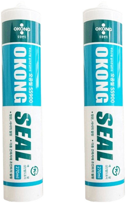 오공 다용도 무초산 실리콘 SS900 + 노줄, 반투명, 2세트