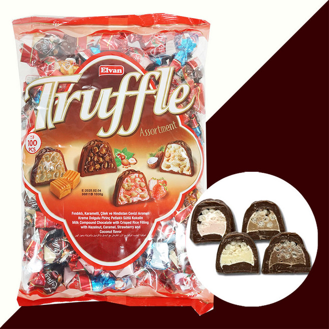 엘반 트러플어솔트먼트1000 초콜릿, 1kg, 1개