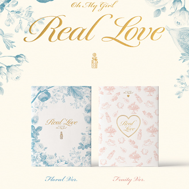 CD 오마이걸 정규2집 - Real Love 앨범 + 포스터, 앨범 Floral 버전(블루)+지관통에 담은 포스터1종