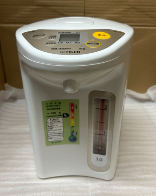 TIGER虎牌 3.0L液晶省電微電腦電熱水瓶 PDR-S30R，大容量液晶顯示，節能省電安全保護, PDR-S30R