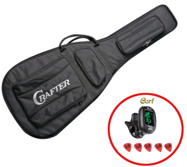 크래프터 기타 럭셔리 소프트 폼 케이스 LXB-DG, 1개
