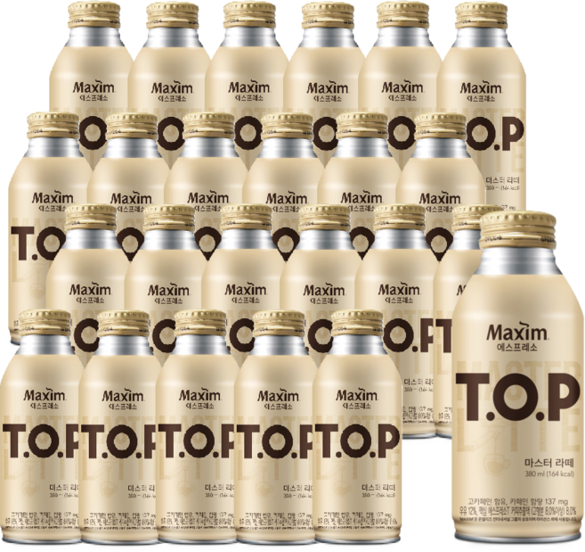 티오피 마스터 라떼 캔커피, 380ml, 24개