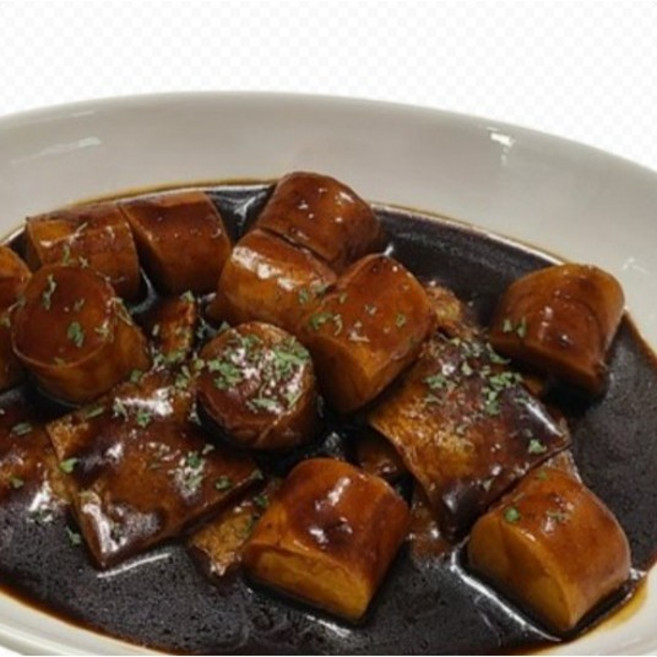 [오마뎅] 짭짤한짜장소스를입은떡볶이 진짜짜장떡볶이 국내산멥쌀로만든가래떡 간식 야식, 3개, 322g