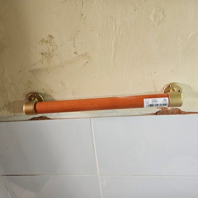 ASH-120 (41cm) 화장실 침대 원목 안전손잡이 장애인 노인 안전바 헨드레일 계단 노인 장기요양 복지용구 실버용품 요양등급 어르신용품, 노인장기요양등급 할인구매(본인부담금 15%), 1개