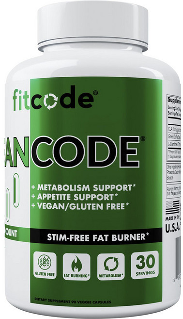 Fitcode Lincode無蒸氣脂肪燃燒素食膠囊, 1個, 90入