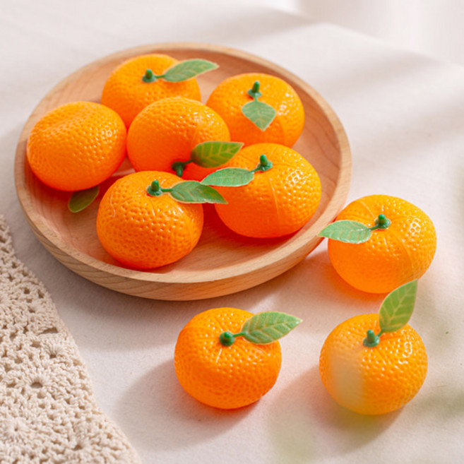 [데코봉봉] 미니 귤 모형 20개 세트 과일 소품 음식모형 촬영소품 카페 인테리어 디스플레이